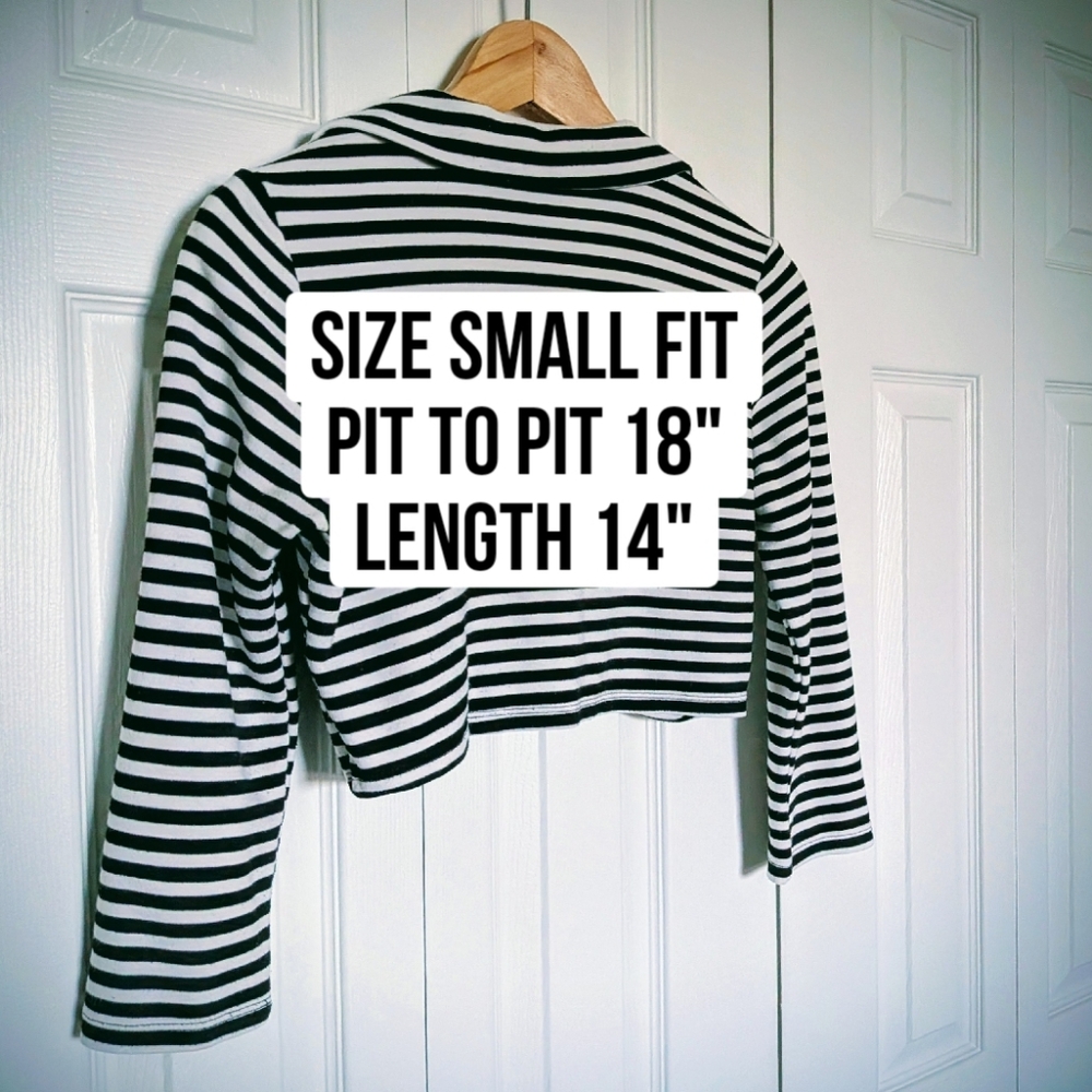 Mod Striped Cropped Jacket. Small. - Picture 11 of 16